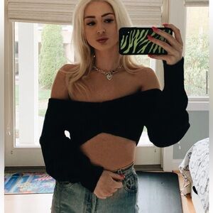 Camila Coelho Cropped Sweater SZ XS